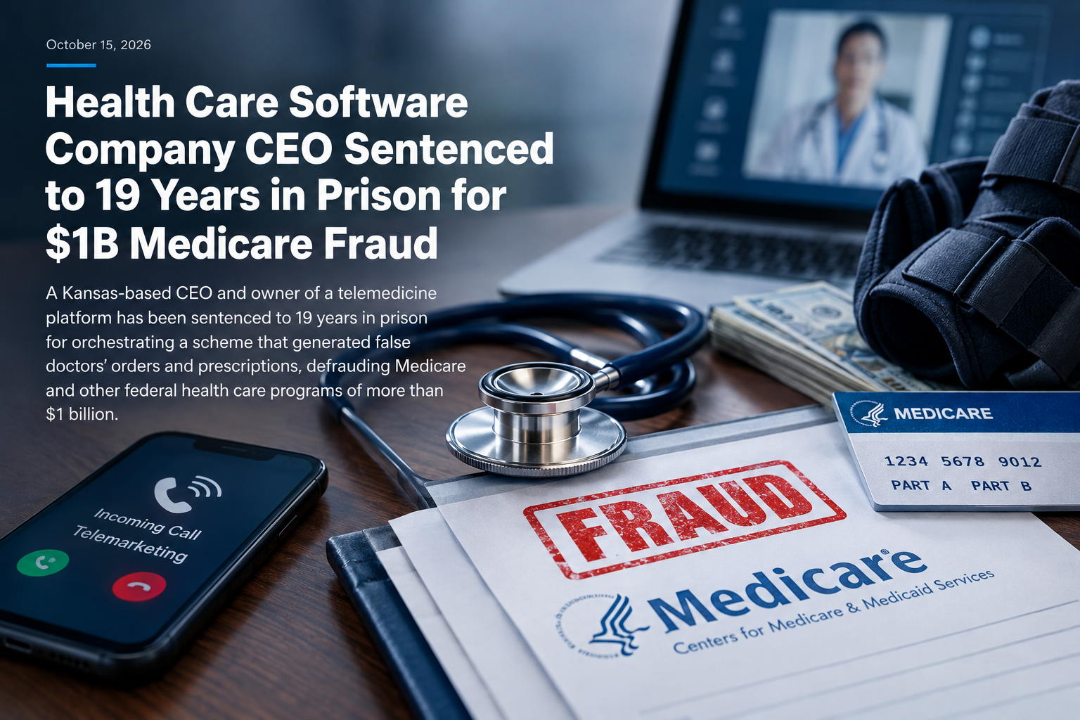 # Telemedicine CEO Sentenced to 19 Years Over $1 Billion Medicare Fraud Scheme